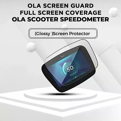 Touch Screen Protector | Screen Guard Compatible with Ola S1 | S1 Pro Electric Scooter (9H Nano Glass Coating) - Clear